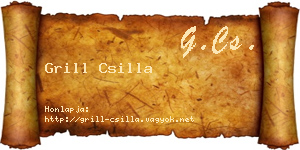 Grill Csilla névjegykártya